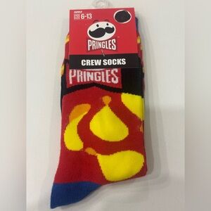Pringle Vibrant Red and Yellow Crew Socks